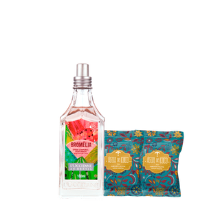 Combo Perfumado: Sabonetes Agua de Coco e Spray Perfumado Bromélia